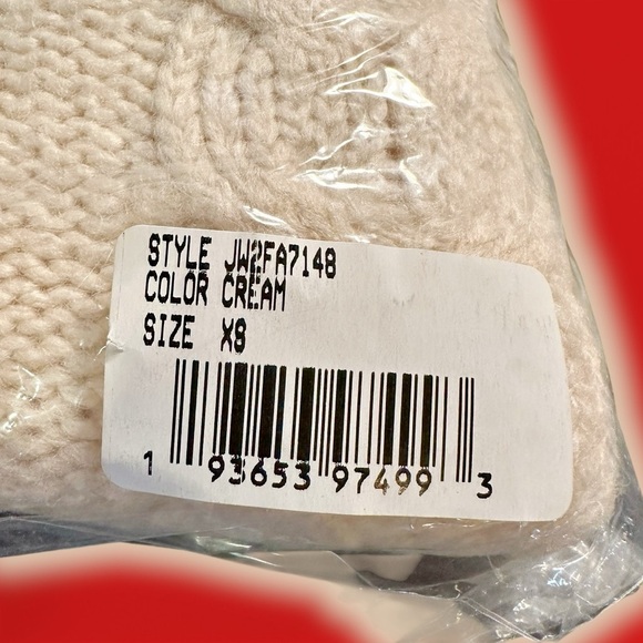 NWT Joe’s Jeans ‘Ruffle Cable Knit Turtleneck Sweater’ in “Cream” Size XS - Picture 5 of 6